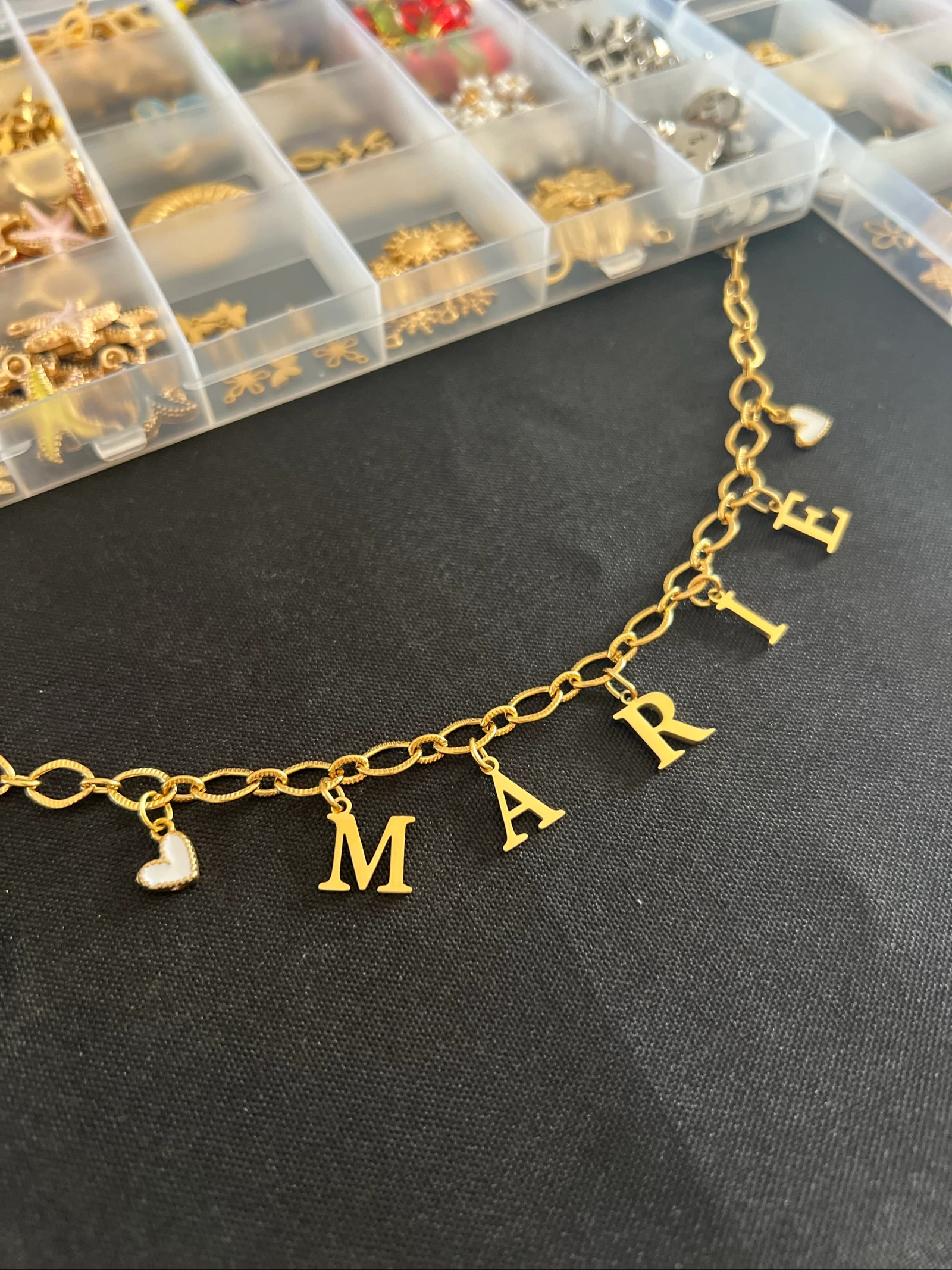 Collier Breloque/Charms à personnaliser acier inoxydable doré ou argenté  – photo 2